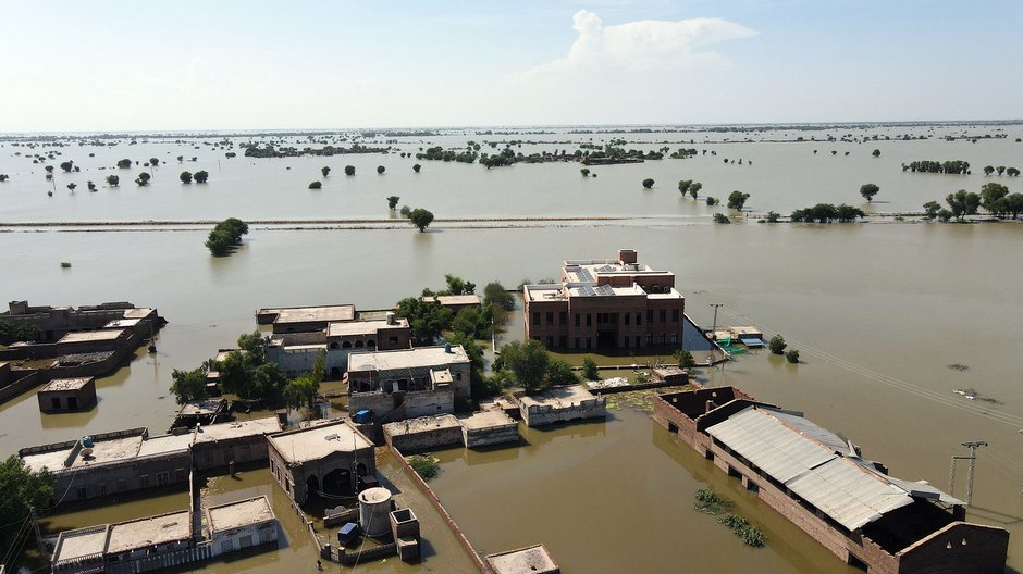 Die Flut in Pakistan 2022 hat ein Drittel des Landes für Monate überflutet. Überschwemmungen in Pakistan 2022 (Foto: medico)